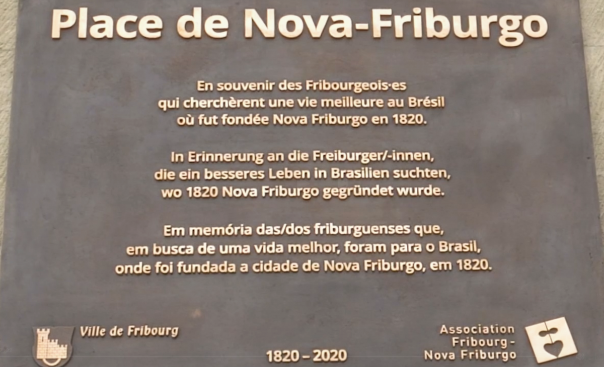 Image Inauguration de la plaque comm&eacute;morative Fribourg-Nova Friburgo